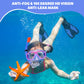 Youth Snorkel Set For Ages 7-16 - Full Dry Top Snorkel, Adjustable Fins - Premium Quality, Comfortable And Durable Set For Teen Snorkelers