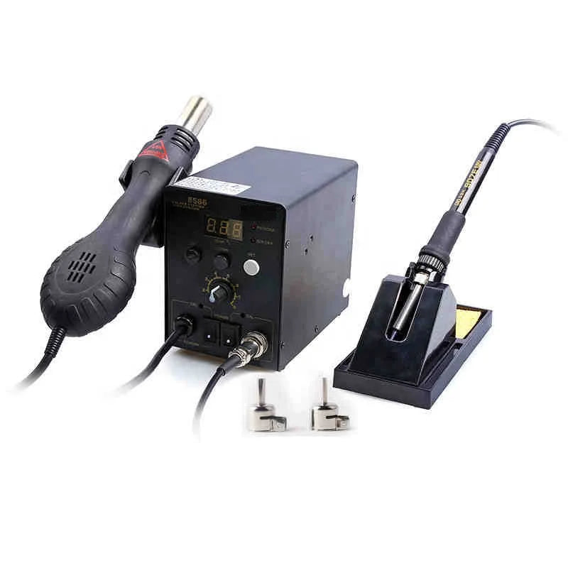 Rework 8586D Ferro De Solda Estacion De Soldadura Hot air Gun With Mobile Phone Repairing Soldr Hot air Soldering Station