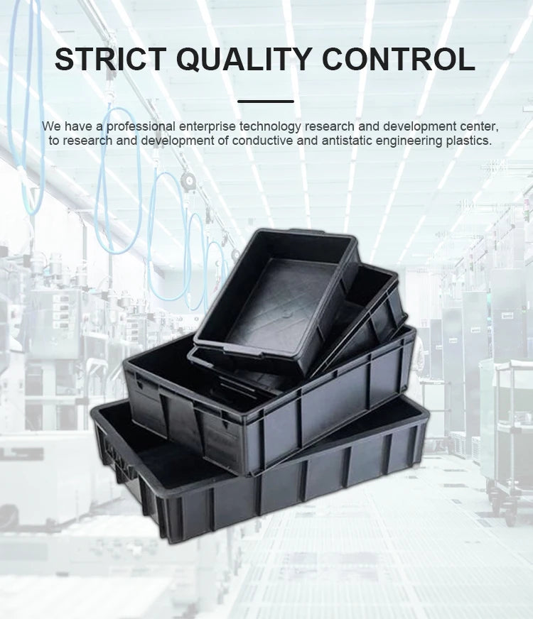 Wholesales Black Antistatic Containers ESD Plastic Component Box Esd Cardboard Corrugated Box