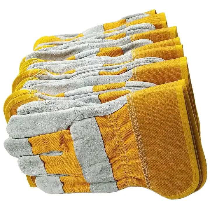 Heavy Duty Hand Protective Industrial Cowhide Leather Palm Safety Work Gloves Canadian Rigger Men Cow Leather Glove for Work