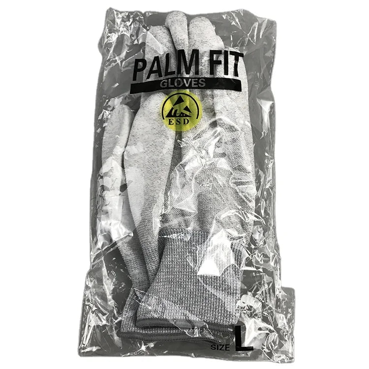ESD Carbon Fiber Antistatic Gloves PU Palm Fit Coated ESD Glove Antistatic