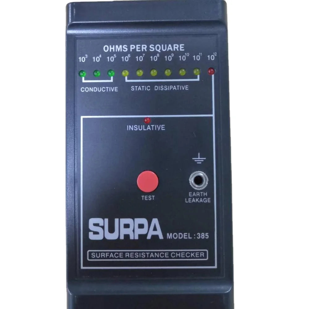 Black ESD ESD Items Meter Multipurpose Digital LED Display Surface Resistance Tester Surpa 385