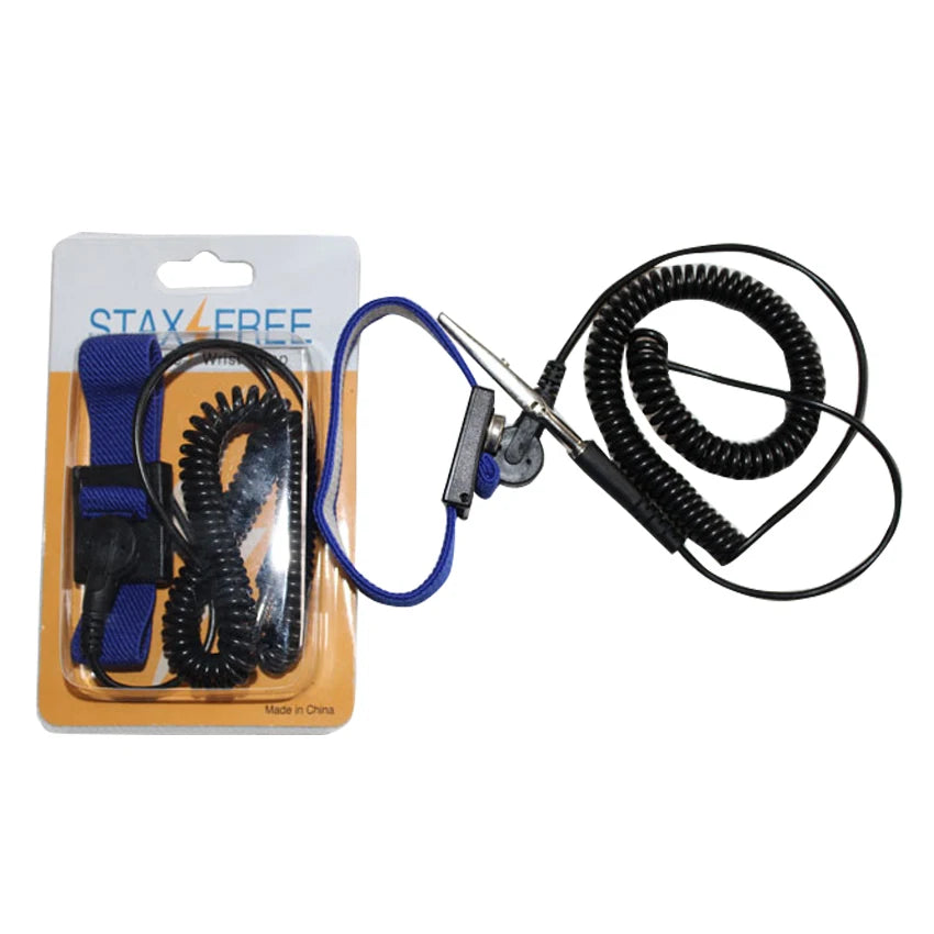 Single Circuit Antistatic Wrist Strap Dark Blue ESD Hand Wrist Strap ESD Wired Wrist Straps With Pu Cord