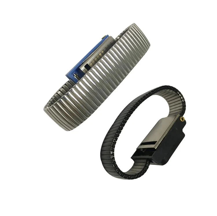 Adjustable Blue Color Elastic ESD Wireless Wrist Strap White Yarn Antistatic Wrist Strap Cordless