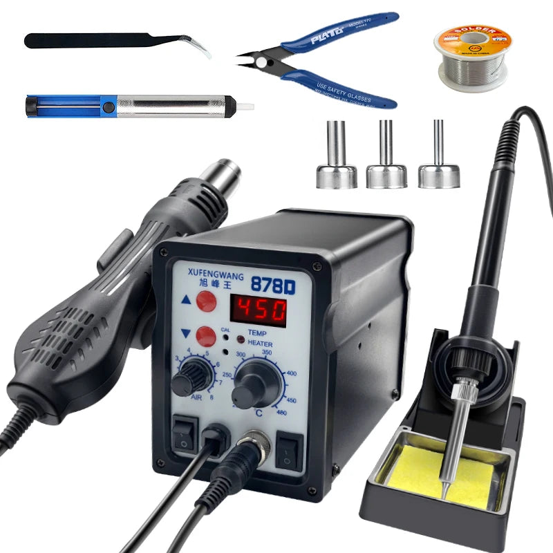 Factory 2-in-1 Industrial Welding Table Set Anti-static 878D Welding Table Factory Maintenance