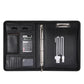 MQQ A4 Folder Power Charging Ring Binders Folder For A4 File Padfolio Leather Calculator