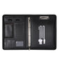MQQ A4 Folder Power Charging Ring Binders Folder For A4 File Padfolio Leather Calculator