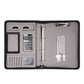 MQQ A4 Folder Power Charging Ring Binders Folder For A4 File Padfolio Leather Calculator