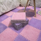 Soft Plush Mat Toys Eva Foam Puzzle Carpet Warm Playmat for Living Room Balcony Pink Spliceable Carpet 30*30*1CM