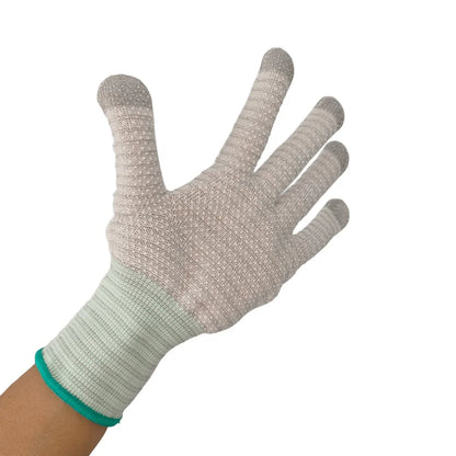 PVC Dotted Anti Slip Static Proof ESD Gloves Stripes Clean Room Anti Static Carbon Fiber ESD Glove for Electronic