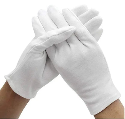 Original Factory White Cotton Knitted Gloves Quick Dry Safety Construction Work Gloves for Farm and Household Use