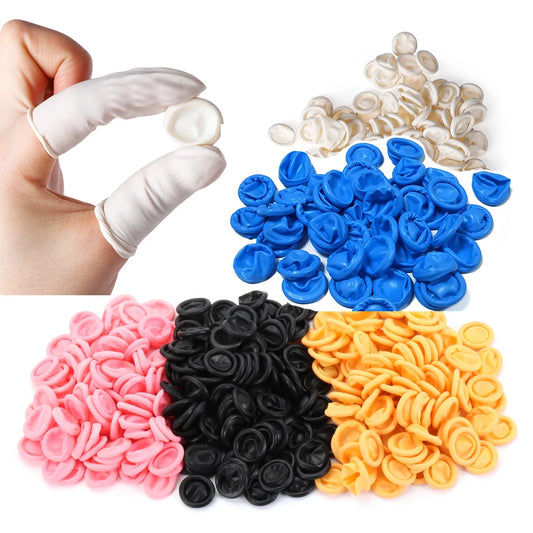 Factory Direct Sale High Quality Cleanroom Finger Cots Orange Black White Pink Blue Latex / Nitrile Finger Cots