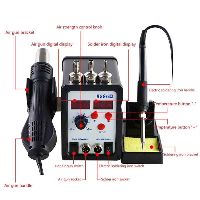 Good Service Supplier T210 Soldering Station Dual Soldering Station Soldering Aid Flexible Soldering Station