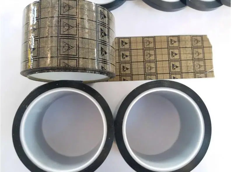 Clear Sliver PET Yellow Black Grid EMI Shield Conductive Protective Low Static Anti-Static ESD Self Adhesive Tape