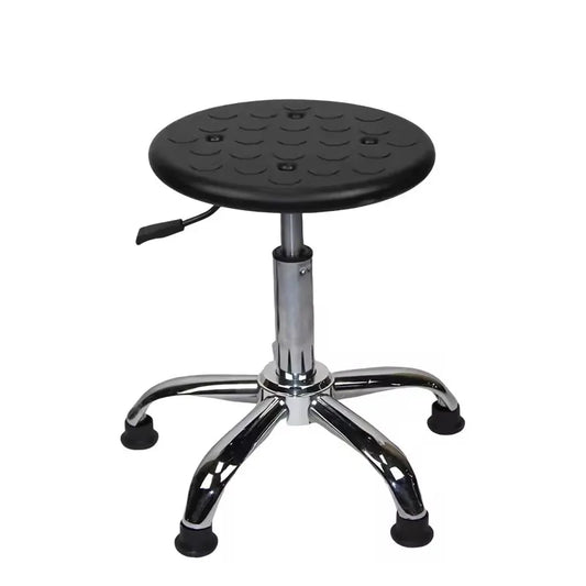 Factory Direct Round Steel Laboratory ESD PU Stool Swivel Chair for Biology and Science Comfortable Metal Seat