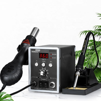 Rework 8586D Ferro De Solda Estacion De Soldadura Hot air Gun With Mobile Phone Repairing Soldr Hot air Soldering Station