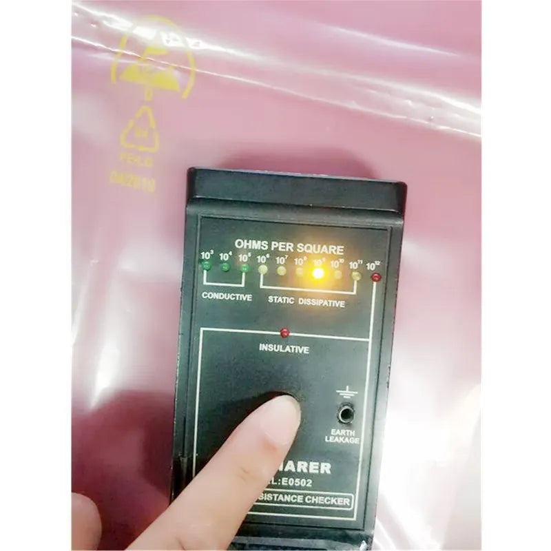 Maxsharer Factory Customized Sale PCB Packaging Lint Free Bag ESD Pink PE Bag A0105 Antistatic LOGO Print Pink PE Bag