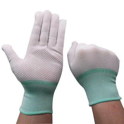 Wholesale Manufacturer 13 Needle Nylon Anti-Slip PVC Dot Bead and Anti-Static Safety Gloves Dust-Free Labor Protection Gloves