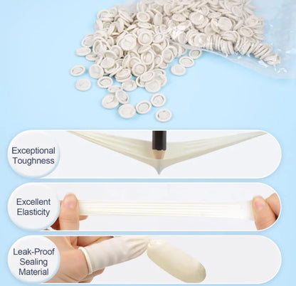 MASSA High Quality Great Protection White Color Finger Cots Latex Anti-slip Free Finger Cots