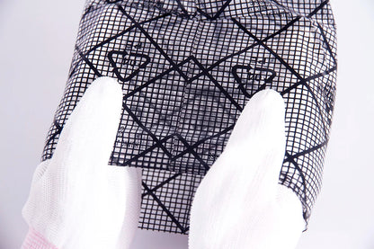 Customized Anti Static Black Conductive Grid Pe Bag Shielding Packaging Electrostatic Pc Accessories
