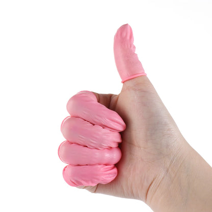 Factory Direct Sale High Quality Cleanroom Finger Cots Orange Black White Pink Blue Latex / Nitrile Finger Cots