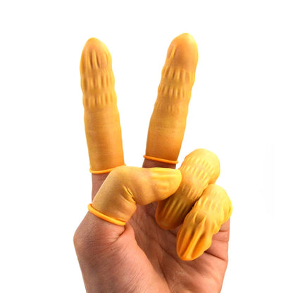 Disposable Latex Finger Guards Non-slip and Anti-static Beauty Manicure Fingertips Protector Cover Latex Finger Cots