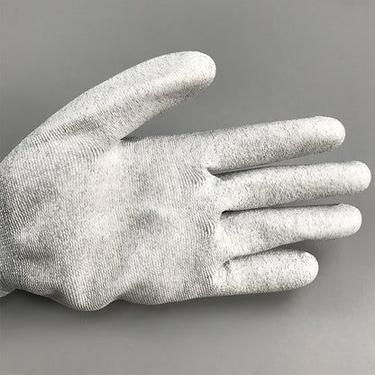 ESD Carbon Fiber Antistatic Gloves PU Palm Fit Coated ESD Glove Antistatic