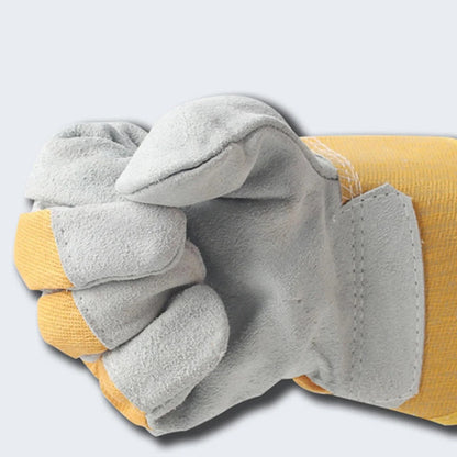 Heavy Duty Hand Protective Industrial Cowhide Leather Palm Safety  Work Gloves Canadian Rigger Men Cow Leather Glove for Work