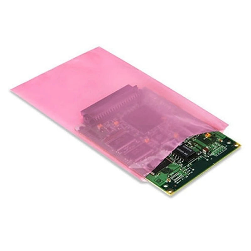 Maxsharer Factory Customized Sale PCB Packaging Lint Free Bag ESD Pink PE Bag A0105 Antistatic LOGO Print Pink PE Bag