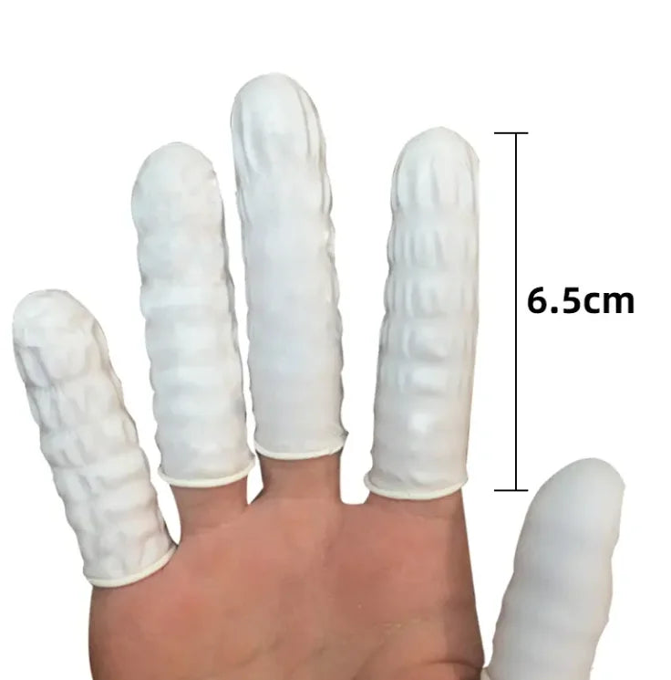 MASSA High Quality Great Protection White Color Finger Cots Latex Anti-slip Free Finger Cots