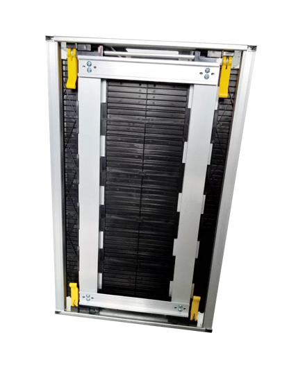 ESD Magazine Rack Supplier Cart Manufacturer Antistatic Black Metal Standing ESD PCB Storage Antistatic SMT Conductive Rack