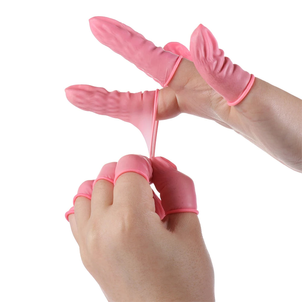 Factory Direct Sale High Quality Cleanroom Finger Cots Orange Black White Pink Blue Latex / Nitrile Finger Cots