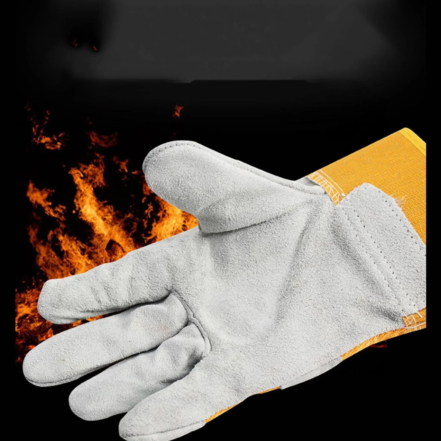 Heavy Duty Hand Protective Industrial Cowhide Leather Palm Safety  Work Gloves Canadian Rigger Men Cow Leather Glove for Work