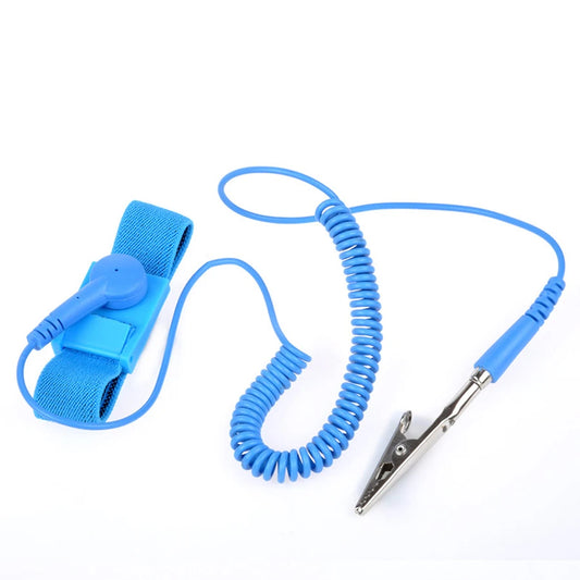 ESD Cleanroom Wrist Strap With Conductive Antistatic Ground Coil Cord Earthing grounding Band