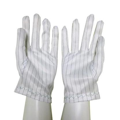 Custom Logo Best Material for Boxes Pu Plam Coatinig Cleanroom Gloves Singapore Esd Dotted Glove