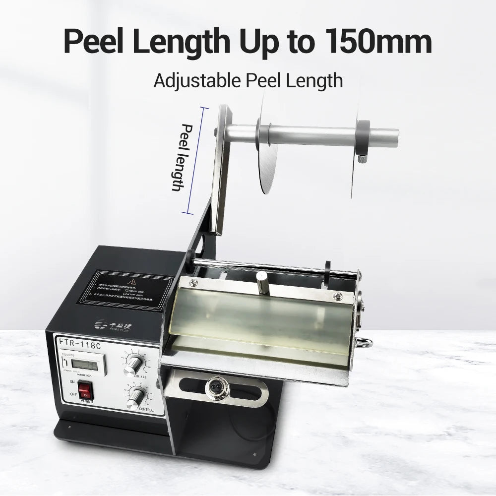 FYJ 118C Industrial Label Machine 5-120mm Width Economical Automatic Electric Auto Label Dispenser Label Printer Dispenser