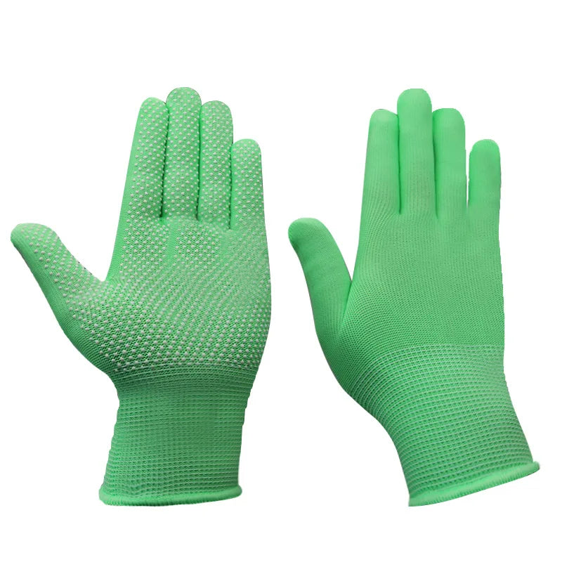 Wholesale Manufacturer 13 Needle Nylon Anti-Slip PVC Dot Bead and Anti-Static Safety Gloves Dust-Free Labor Protection Gloves
