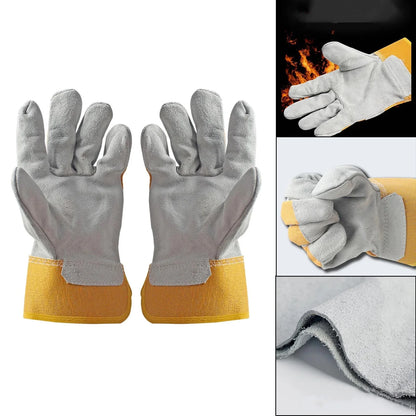 Heavy Duty Hand Protective Industrial Cowhide Leather Palm Safety  Work Gloves Canadian Rigger Men Cow Leather Glove for Work
