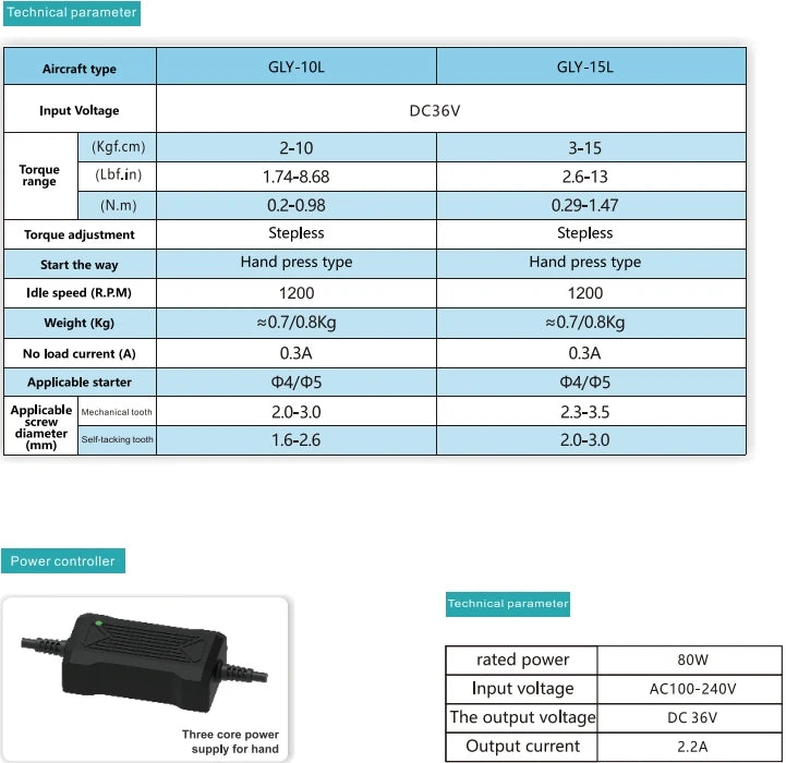 Bakon GLY-15L Factory Manufacturer Adjustable Electric Screwdriver