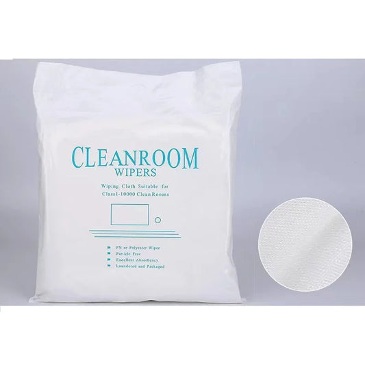 Microfiber ESD Antistatic Cleanroom Wipers 4\" 6\" 9\" 12\" White for Safety Use