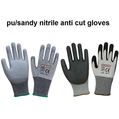 Oilfield Sandy Nitrile Shock Vibration Level 5 Cut Resistant Work Safety Mechanic TPR Gloves Anti High Impact Gloves for Mining