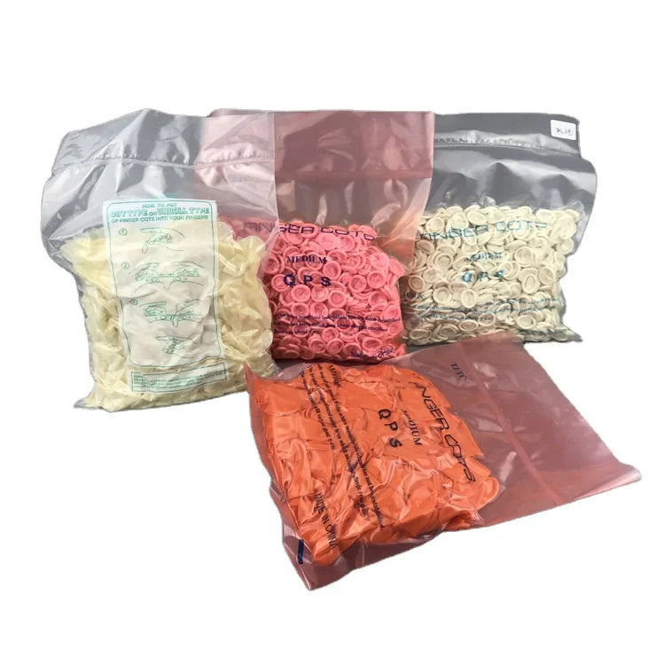 Finger Cots Supplier OEM 500g/Bag Latex Pink Finger Cot Safety Product Finger Cot Antistat