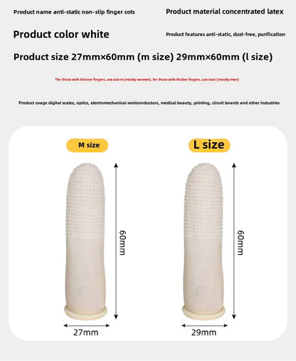Disposable Latex Finger Guards Non-slip and Anti-static Beauty Manicure Fingertips Protector Cover Latex Finger Cots