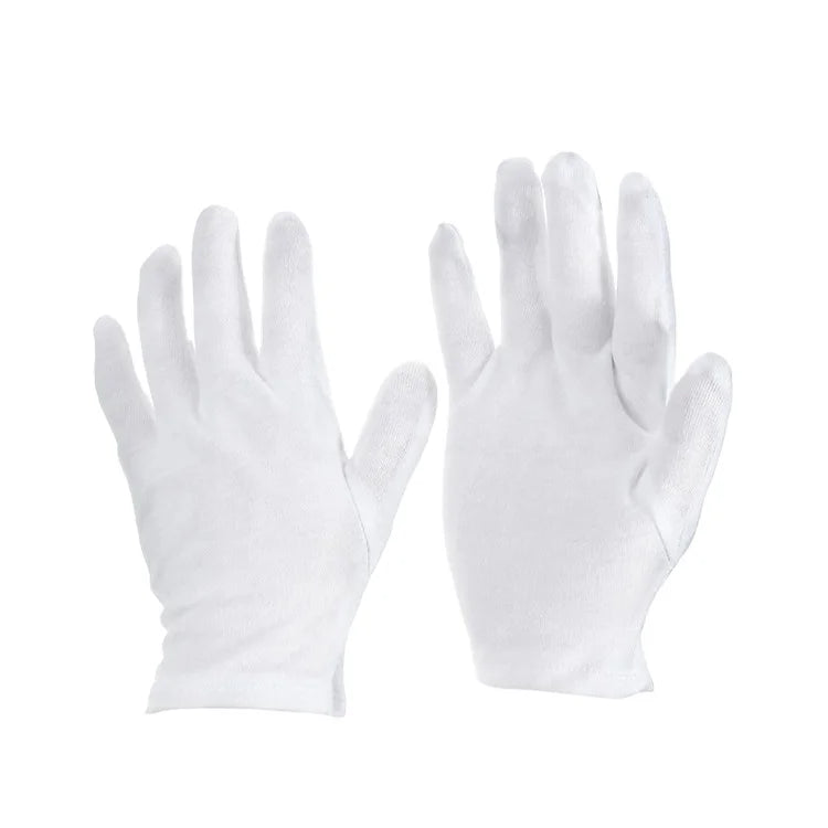 Original Factory White Cotton Knitted Gloves Quick Dry Safety Construction Work Gloves for Farm and Household Use